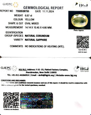 6.67/CT Natural Ceylonese Pukhraj with Govt Lab Certificate-12210